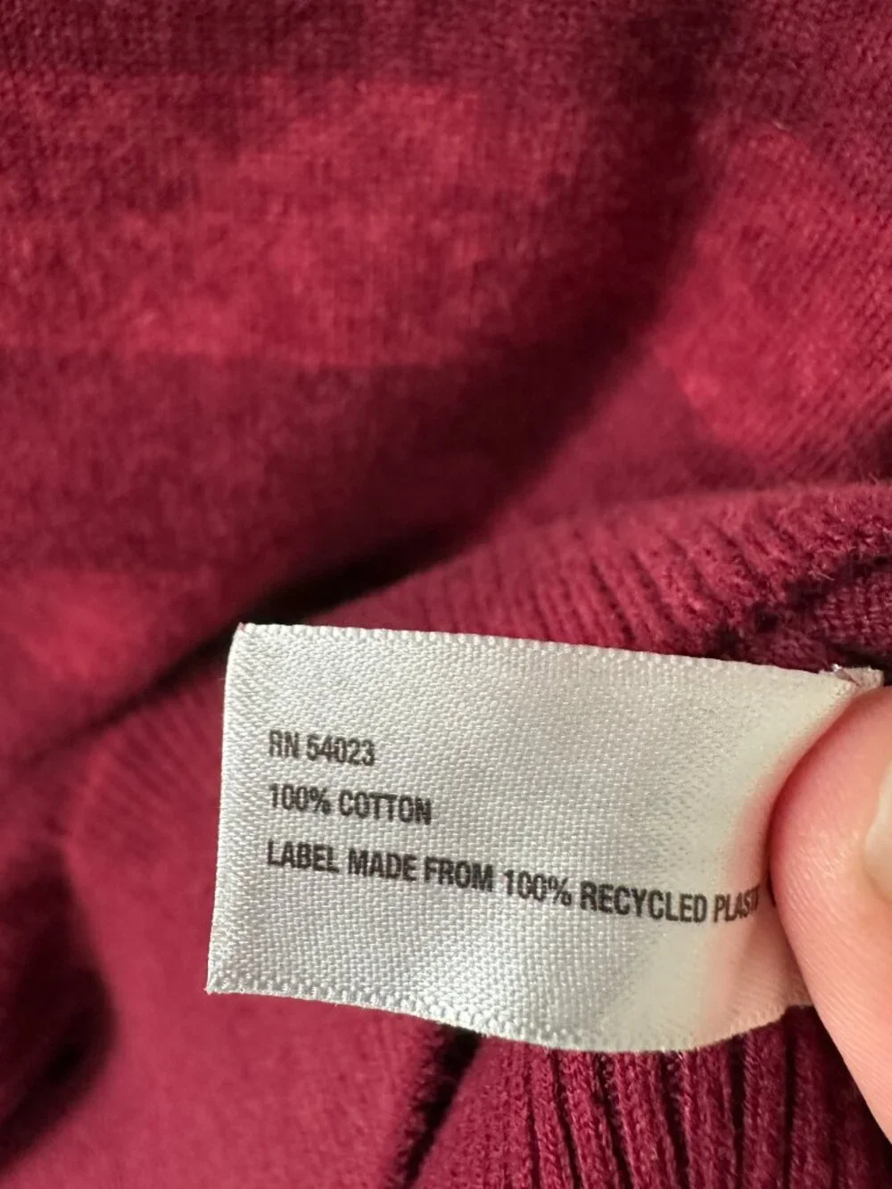 Gap Men's Medium Red Striped Crewneck Sweater 100% Cotton